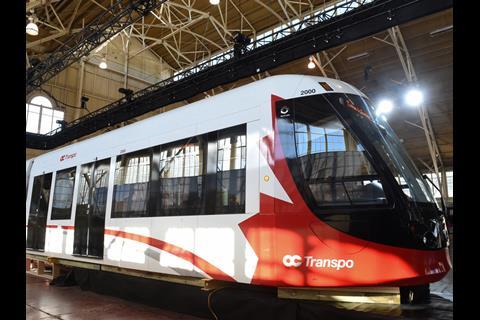 Mock-up of the Alstom Citadis Sprint light rail vehicles for the Confederation Line (Photo: City of Ottawa).